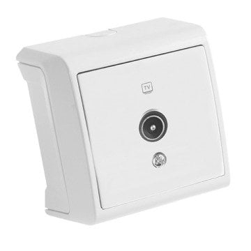 VİKO Palmiye 90555449 TV Prizi (Dirençsiz) [Beyaz]