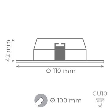 goldX ZE708-BE Bakır Eskitme Sıva Altı Yuvarlak Spot Kasası