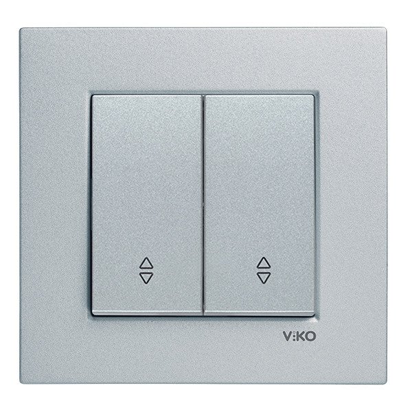 VİKO Novella/Trenda 92605017 Komütatör Vavien Düğmesi [Gümüş]