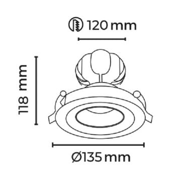 MOLLED MOL5022 30 Watt LED Mağaza Spotu (SAMSUNG/OSRAM LED & EAGLERISE/PHILIPS/LIFUD Driver)