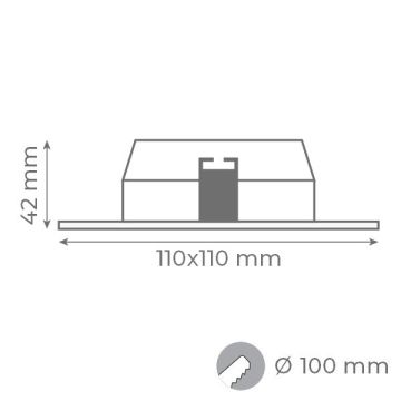 goldX ZE709-BE Bakır Eskitme Sıva Altı Kare Spot Kasası