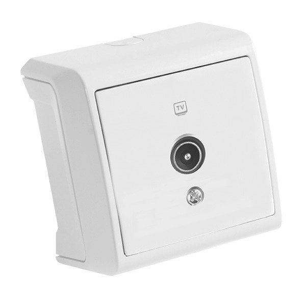 VİKO Palmiye 90555410 TV Prizi (Sonlu) [Beyaz]