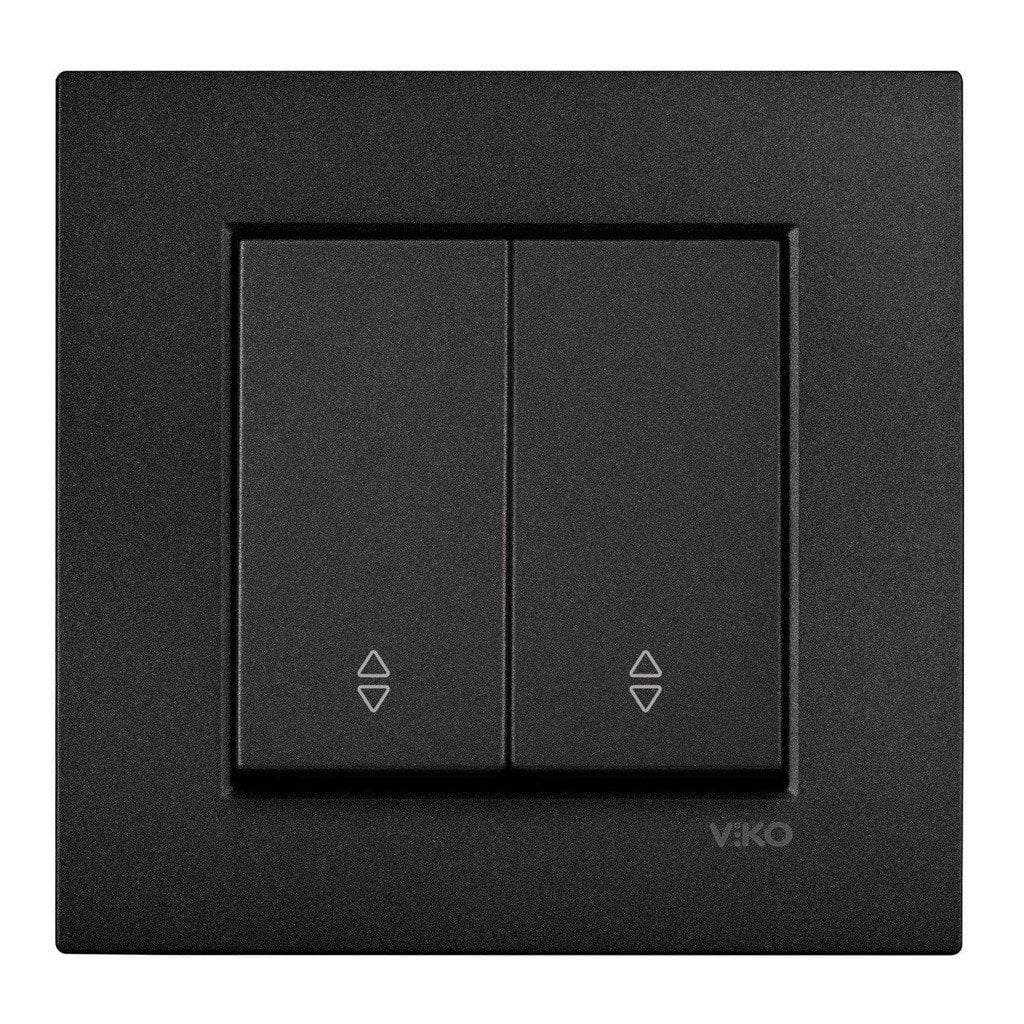VİKO Novella/Trenda 92605517 Komütatör Vavien Düğmesi [Siyah]