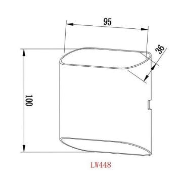 JUPITER LW448 B 2x3 Watt Beyaz Çift Yönlü Dış Mekan LED Aplik - Gün Işığı (3000K)