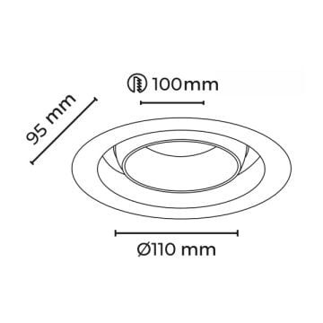 MOLLED MOL5021 20 Watt Beyaz/Siyah Kasa LED Mağaza Spotu (SAMSUNG/OSRAM LED & EAGLERISE/PHILIPS/LIFUD Driver)