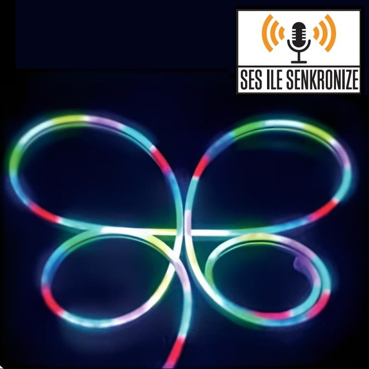 HOROZ 081-032-0001 CAPITAL Ses İle Senkronize 220 Volt RGB Neon LED - 5 Watt/Metre - (5 Metre)