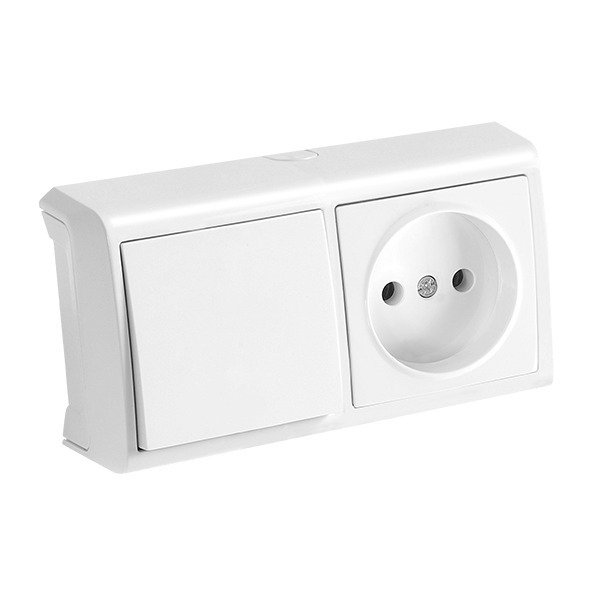 VİKO Vera 90681186 Yatay İkili Kombine Anahtar ve Priz [Beyaz]