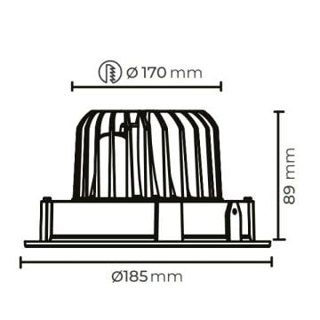 MOLLED MOL2095 33 Watt Siyah Kasa LED Mağaza Spotu (SAMSUNG/OSRAM LED & EAGLERISE/PHILIPS/LIFUD Driver)