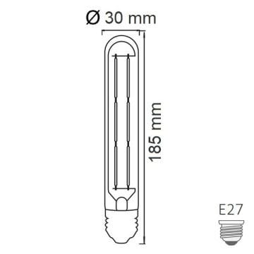 HOROZ 001-033-0008 8 Watt 23.5 cm LED Rustik Çubuk Ampul (Amber)