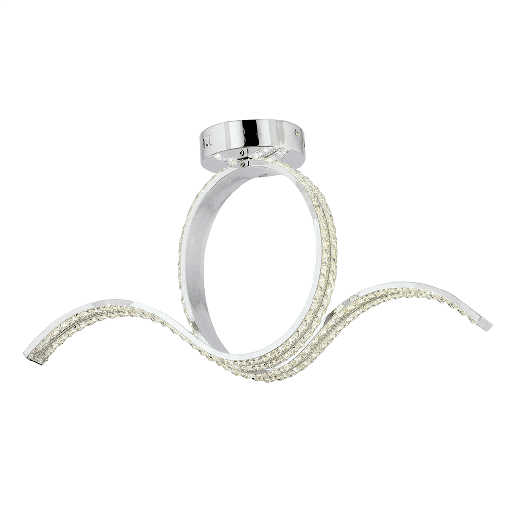 CL-551 Taşlı Krom/Gold LED Avize