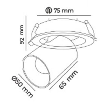MOLLED MOL5010 8 Watt Siyah/Beyaz Kasa Hareketli LED Mağaza Spotu (SAMSUNG/OSRAM LED & EAGLERISE/PHILIPS/LIFUD Driver)