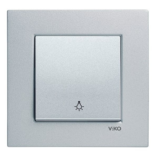 VİKO Novella/Trenda 92605003 Light Anahtarı Düğmesi [Gümüş]