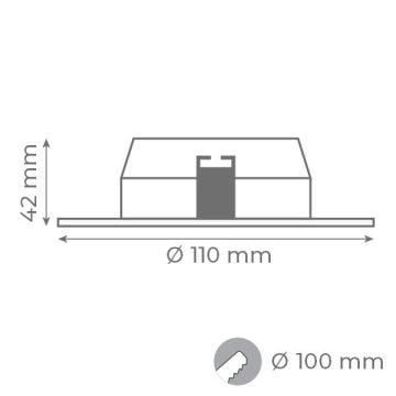 goldX ZE708-BK-G Siyah-Gold Sıva Altı Yuvarlak Spot Kasası