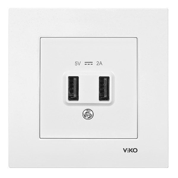 VİKO Karre/Meridian 90967101 5V-2A USB Şarj Prizi [Beyaz]
