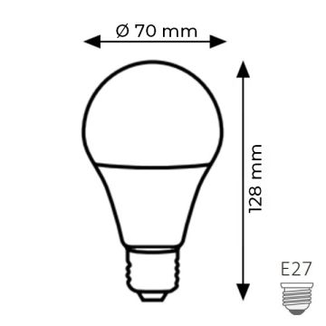 K2 GLOBAL KES125 18 Watt A70 LED Ampul