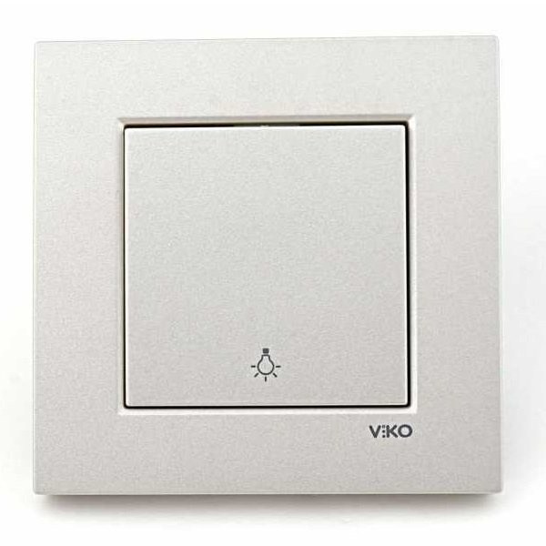 VİKO Novella/Trenda 92605603 Light Anahtarı Düğmesi [Metalik Beyaz]