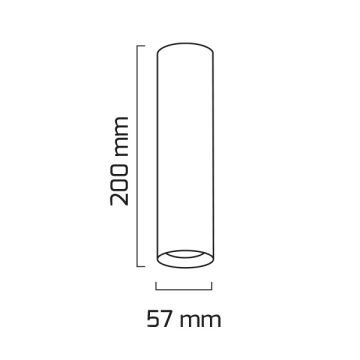 GOYA GY 1856-20 Siyah/Beyaz Kasa 14 Watt 6x20 cm Sıva Üstü Silindir Spot
