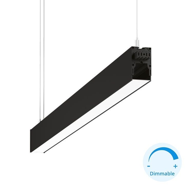 GOYA GY 8057-119 Siyah/Beyaz Kasa 34 Watt 119 cm Eklenebilir DİMLİ Lineer Sarkıt Avize