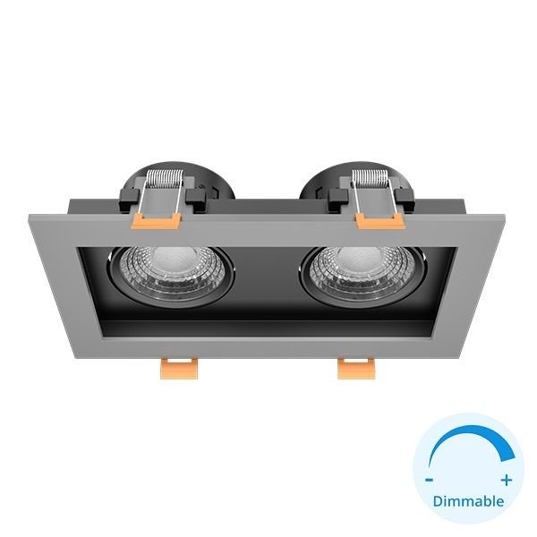 GOYA GY 1743-8 2x8 Watt Titanyum-Siyah Sıva Altı DİMLİ LED Spot