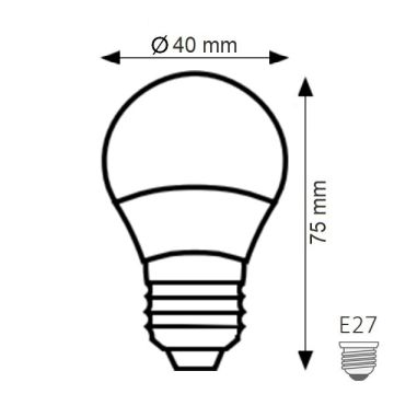 K2 GLOBAL KES207 5 Watt A45 LED Top Ampul