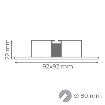 goldX ZE770-BE Bakır Eskitme Sıva Altı Kare Spot Kasası