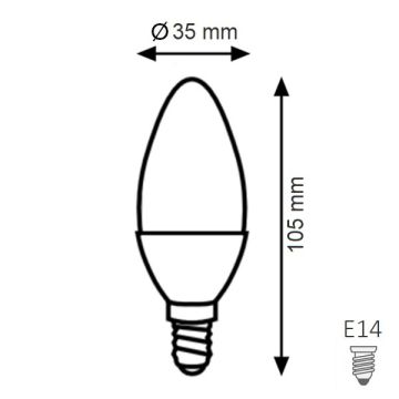 K2 GLOBAL KES205 5 Watt LED Mum Ampul