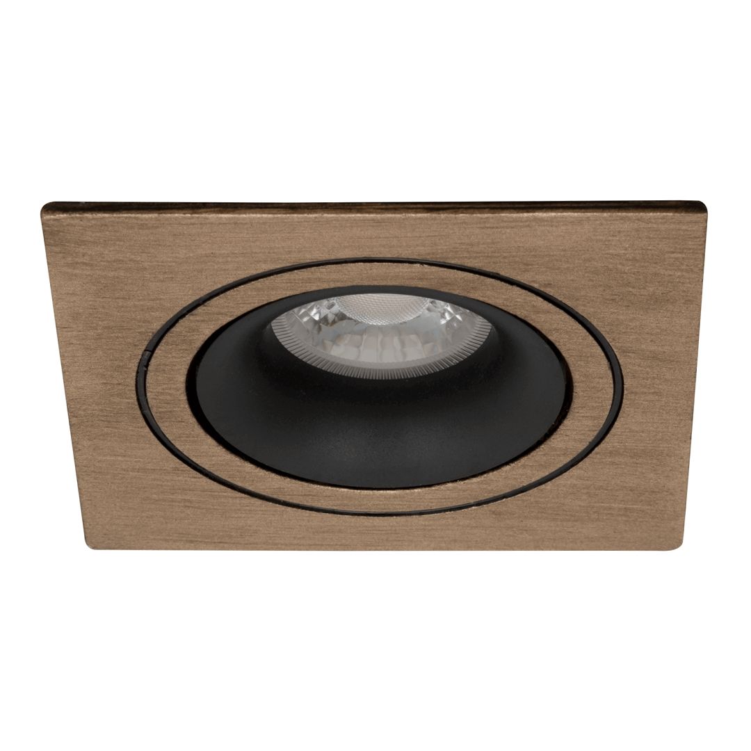 goldX ZE770-BRE Bronz Eskitme Sıva Altı Kare Spot Kasası