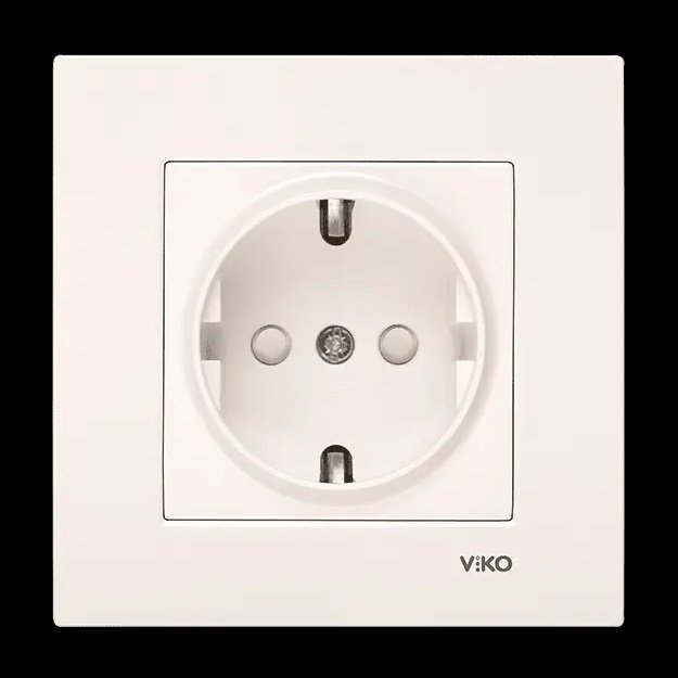 VİKO Karre/Meridian 90967242 Çocuk Korumalı Topraklı Priz [Krem]