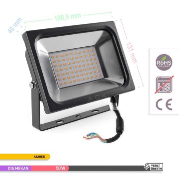 ACK AT61-05082 50 Watt LED Projektör - Amber