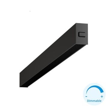 GOYA GY 8055-120 Siyah Kasa 52 Watt 120 cm Kamaşma Önleyicili Sıva Üstü DİMLİ Lineer Armatür