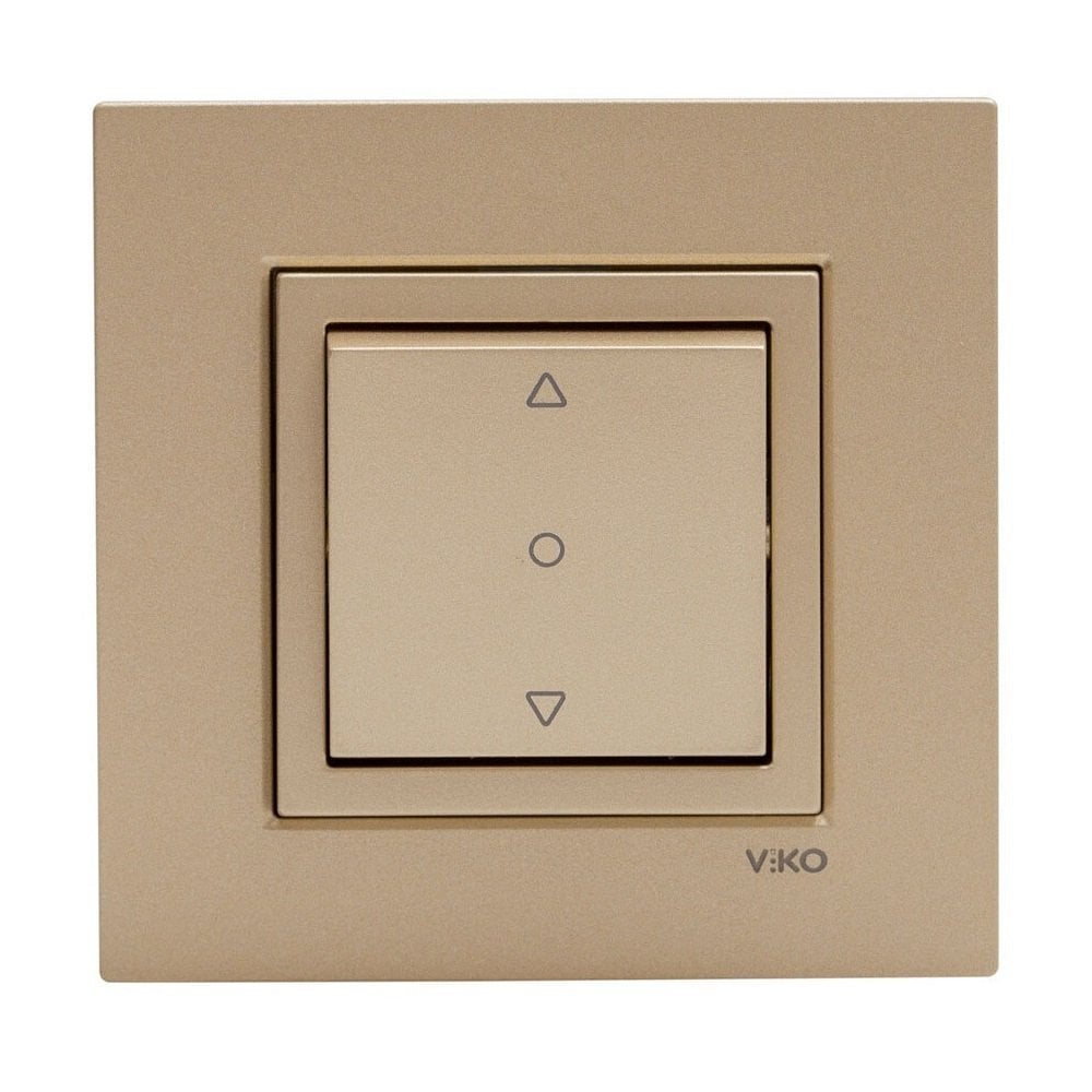 VİKO Novella/Trenda 92605272 Tek Düğmeli Jaluzi Kumanda Anahtarı Düğmesi [Bronz]