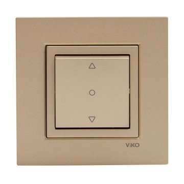 VİKO Novella/Trenda 92605272 Tek Düğmeli Jaluzi Kumanda Anahtarı Düğmesi [Bronz]