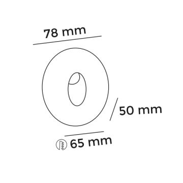 MOLLED MOL7083 3 Watt Siyah Sıva Altı Yuvarlak LED Merdiven Armatürü (Metal)