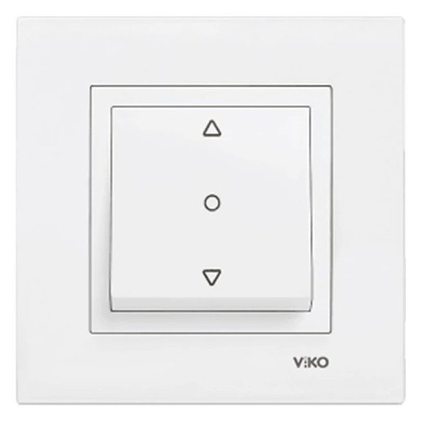 VİKO Novella/Trenda 92605772 Tek Düğmeli Jaluzi Kumanda Anahtarı Düğmesi [Beyaz]