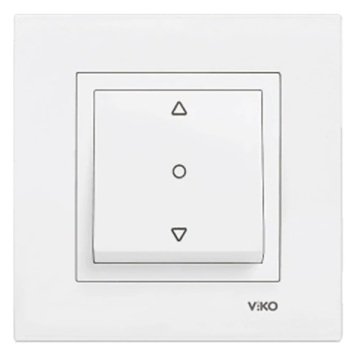 VİKO Novella/Trenda 92605772 Tek Düğmeli Jaluzi Kumanda Anahtarı Düğmesi [Beyaz]
