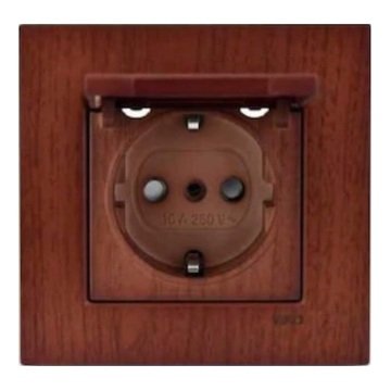 VİKO Novella/Trenda 92615012 Çocuk Korumalı Kapaklı Topraklı Priz Kapağı [Kiraz]