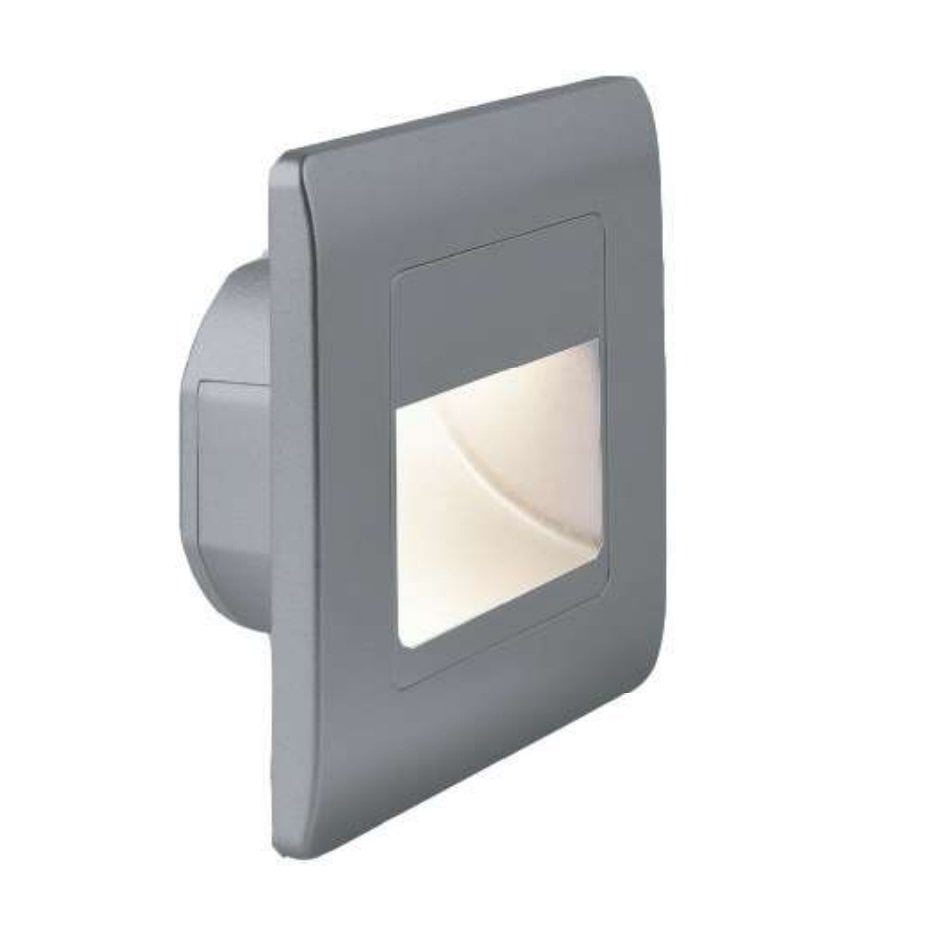 MOLLED MOL9011 1 Watt Gri Kare Sıva Altı LED Merdiven Armatürü - Plastik - Gün Işığı (3000K)