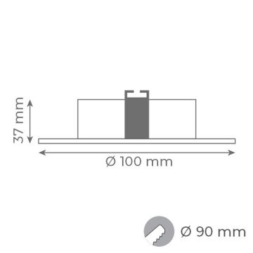 goldX ZE780-SNB Satin Nikel (Boya) Sıva Altı Yuvarlak Spot Kasası