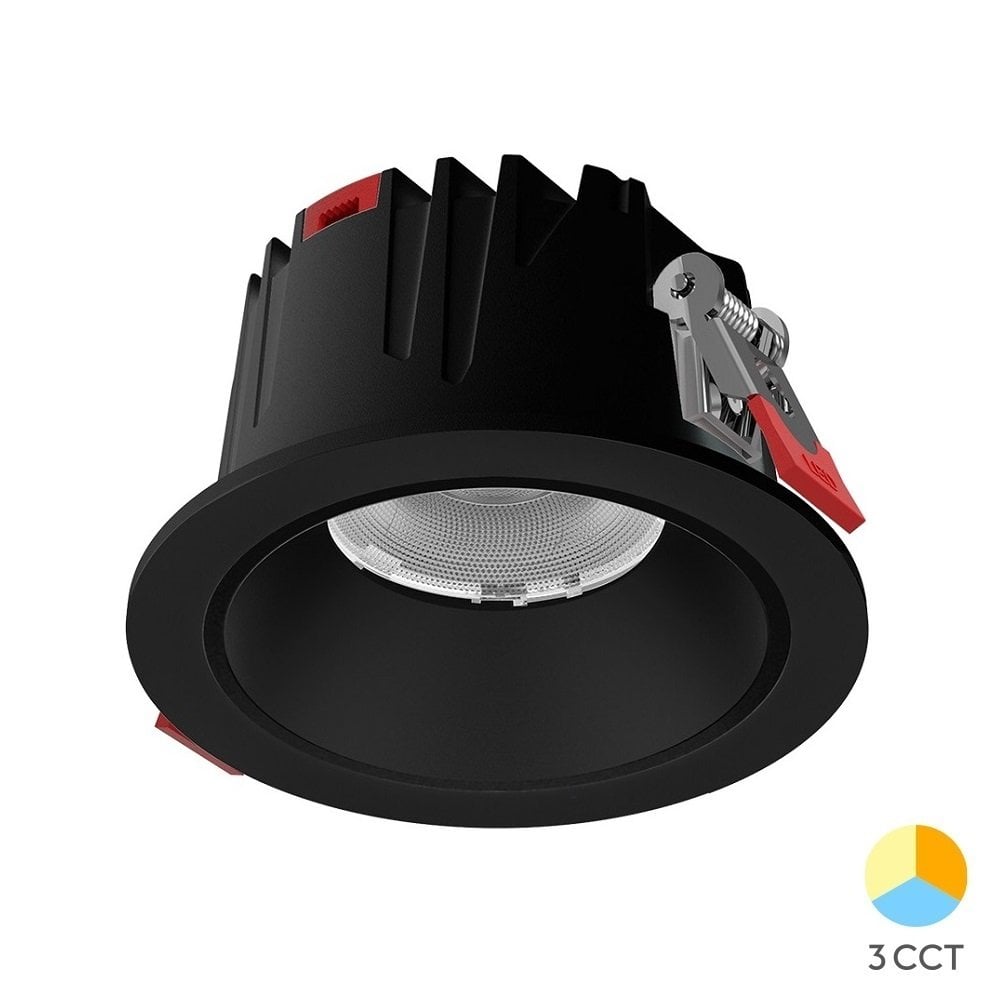 Braytron BD37-00181 10 Watt Siyah Sıva Altı Yuvarlak LED Spot - 3 Işık Renkli (Beyaz + Ilık Beyaz + Gün Işığı)