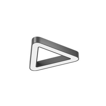 GOYA GY 8116-60 Siyah/Beyaz Kasa 36 Watt 64x64x70 cm Üçgen Halka Sıva Üstü Lineer Armatür