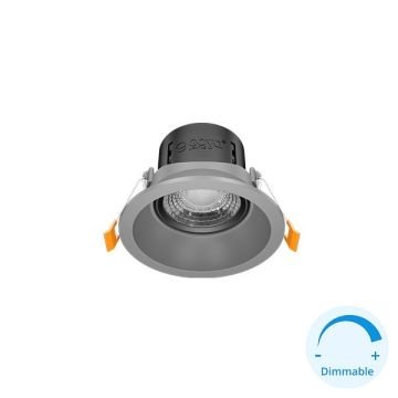 GOYA GY 1735-8 8 Watt Titanyum Gri-Siyah Kasa Sıva Altı Yuvarlak Dimli LED Spot