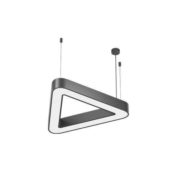 GOYA GY 8116-60 Siyah/Beyaz Kasa 36 Watt 64x64x70 cm Üçgen Halka Lineer Sarkıt Armatür