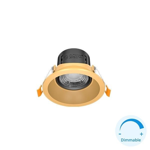 GOYA GY 1735-8 8 Watt Gold-Siyah Kasa Sıva Altı Yuvarlak Dimli LED Spot