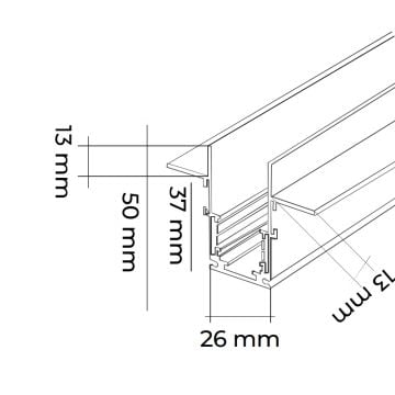 MOLLED MOL6011 98 cm Trimless Magnet Ray