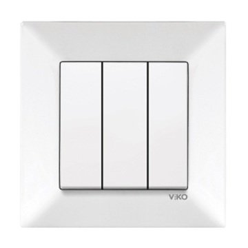 VİKO Novella/Trenda 92605768 Üçlü Anahtar Düğmesi [Beyaz]