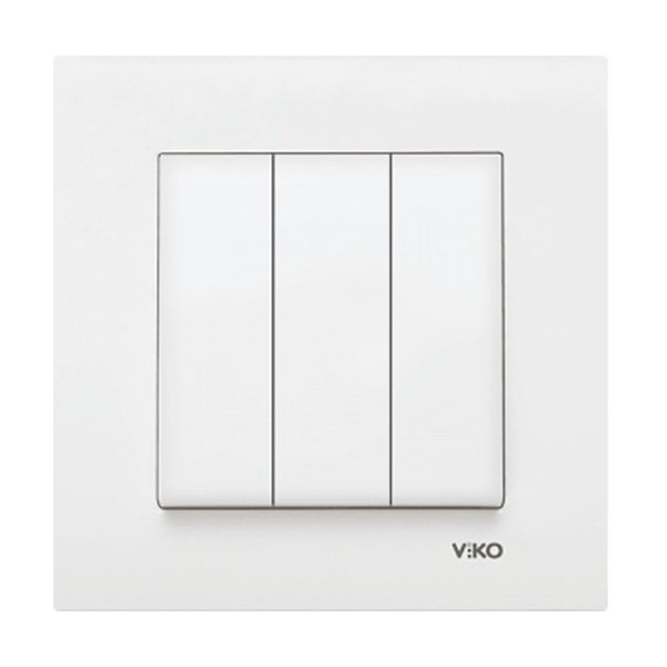 VİKO Novella/Trenda 92605768 Üçlü Anahtar Düğmesi [Beyaz]