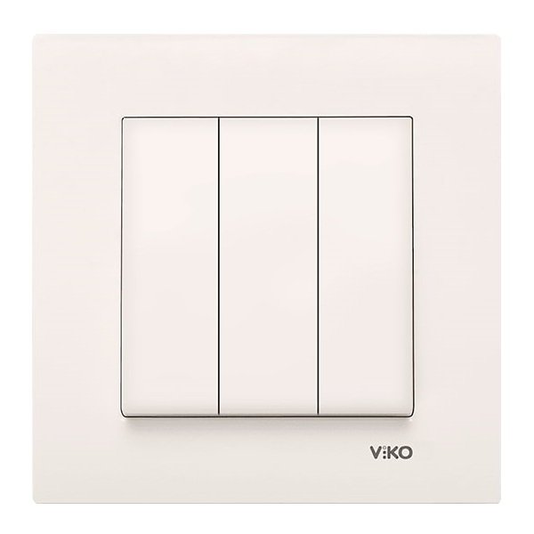 VİKO Novella/Trenda 92605868 Üçlü Anahtar Düğmesi [Krem]
