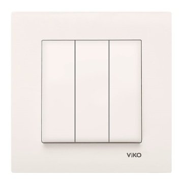 VİKO Novella/Trenda 92605868 Üçlü Anahtar Düğmesi [Krem]