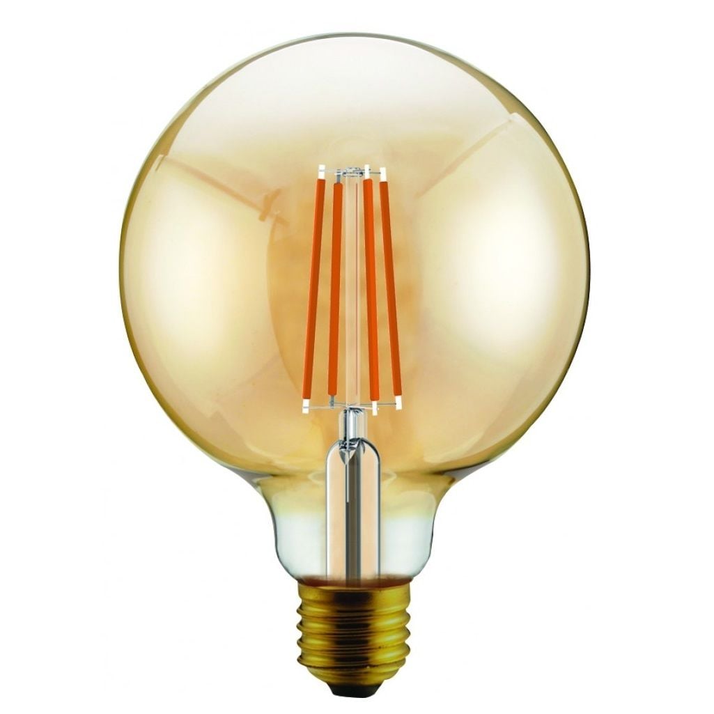 K2 GLOBAL KES607 8 Watt G125 LED Rustik Glop Ampul - Sarı Işık (2700K)