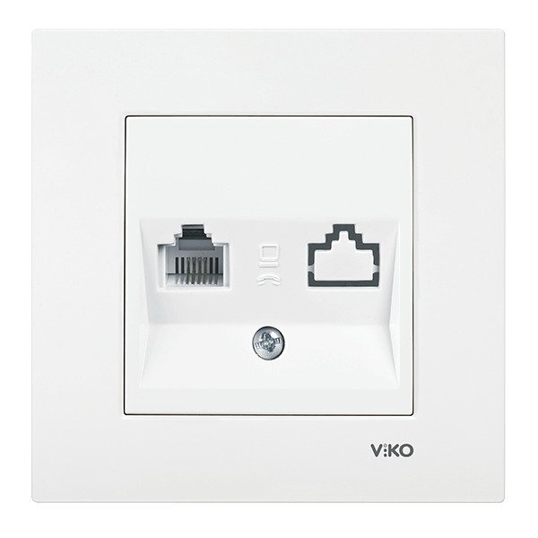 VİKO Karre/Meridian 90967013 Nümeris-Telefon Prizi (RJ11) [Beyaz]